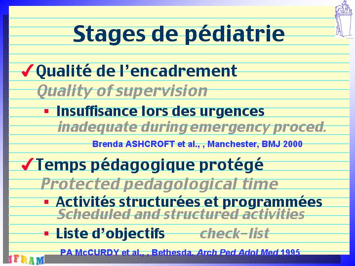 Enseignement de la NeoNatologie